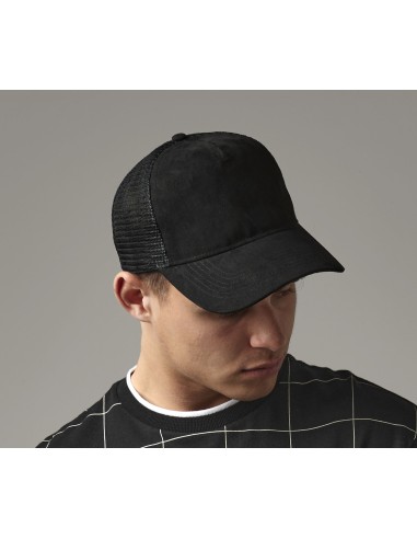 BEE-B643-Suede Snapback Trucker